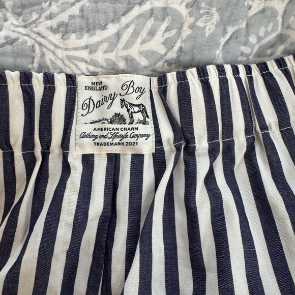 Dairy Boy Navy Striped Boxer Shorts Size S/M Brand New - Picture 2 of 6